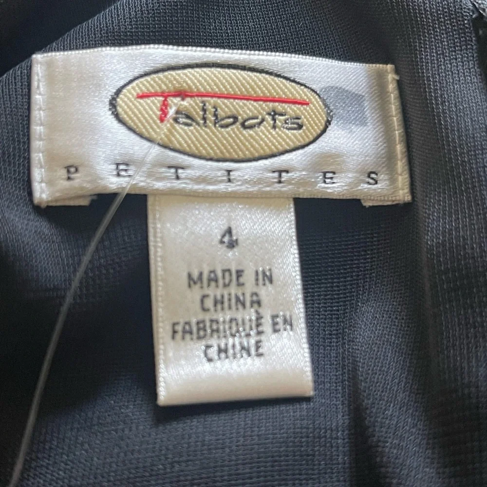 Talbot's Size 4 Petite Little Black Dress Chic LBD Elegant 4P cocktail funeral - Picture 12 of 12